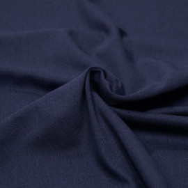 Tissu polo maille piquée bleu marine - pretty mercerie - mercerie en ligne