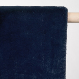 Tissu fausse fourrure bleu pétrole - pretty mercerie - mercerie en ligne
