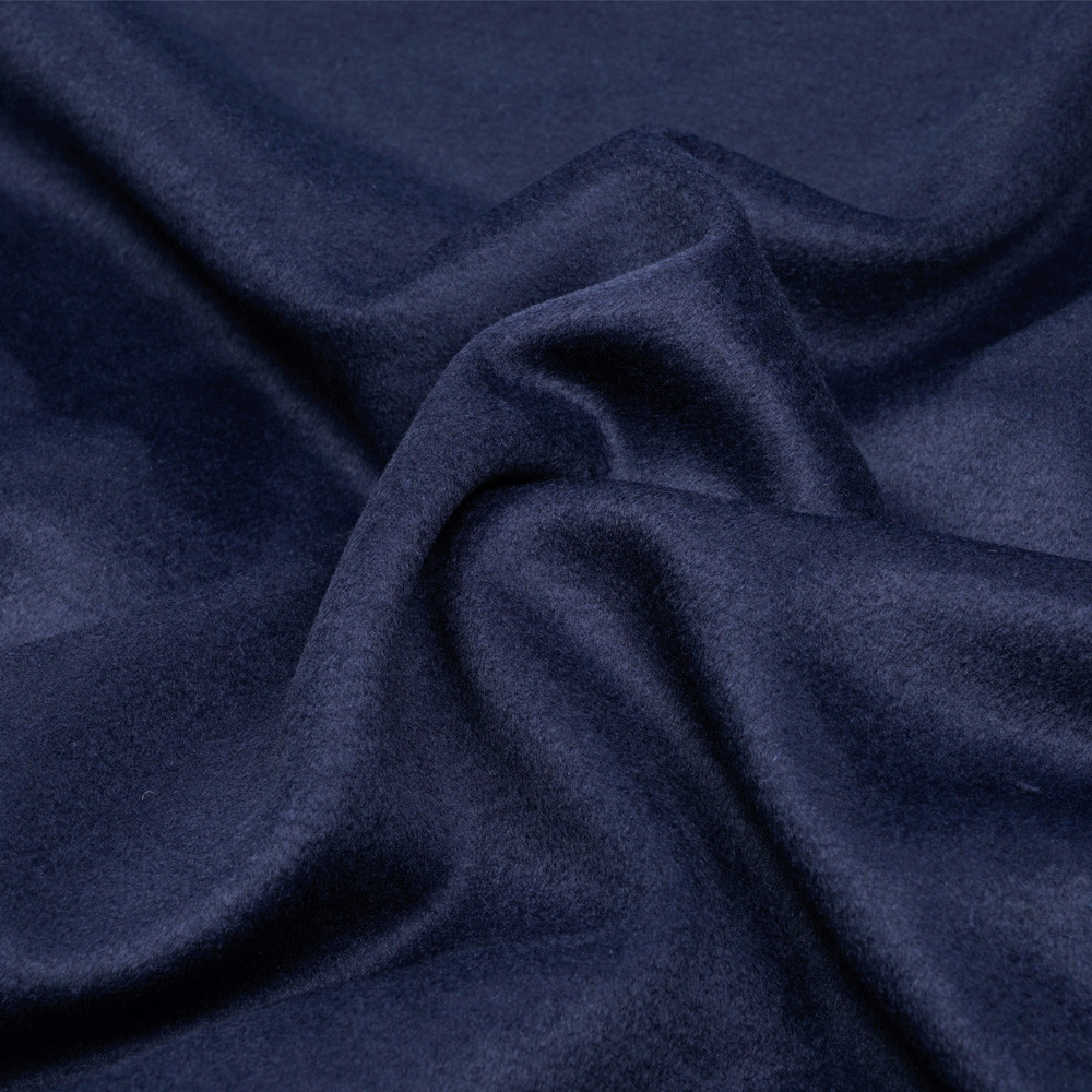 Tissu lainage bleu peacoat - pretty mercerie - mercerie en ligne