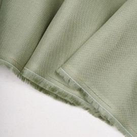Tissu lin et viscose vert celadon - pretty mercerie - mercerie en ligne