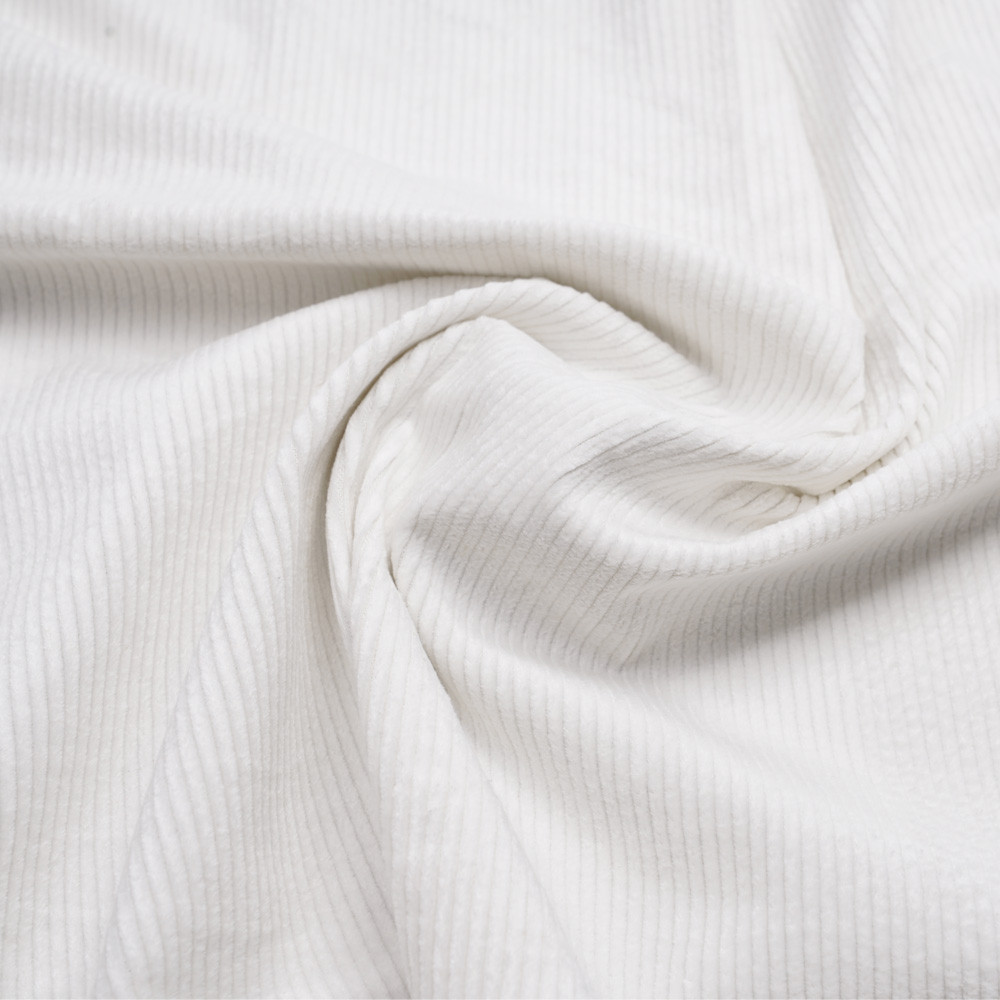 Tissu velours côtelé coton blanc cassé | Pretty mercerie | mercerie en ligne