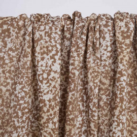 Tissu beige foncé à motif léopard blanc et crème | Pretty Mercerie | mercerie en ligne