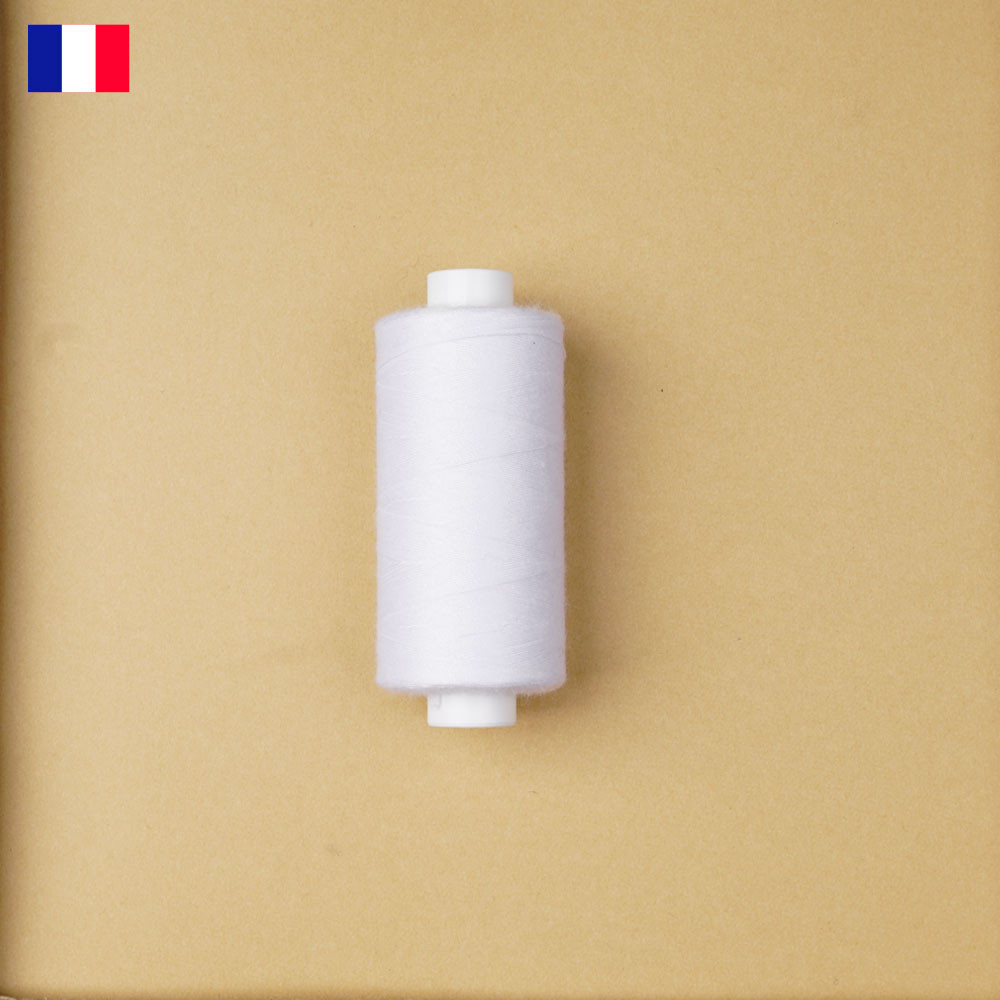 Fil à coudre blanc haute ténacité 500 m | fabrication française | Pretty Mercerie | Mercerie en ligne