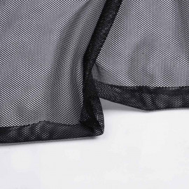 Tissu doublure filet / mesh noir pour maillot de bain homme | Pretty Mercerie | mercerie en ligne