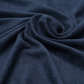 Tissu suédine bleu insignia | Pretty Mercerie | mercerie en ligne
