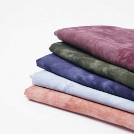 Tissu coton tie and dye bleu ciel et blanc | Pretty Mercerie | Mercerie en ligne