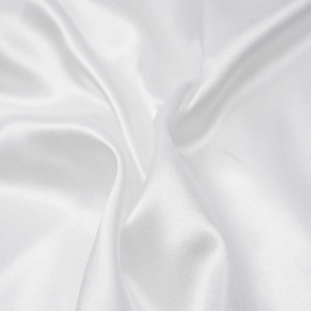 Tissu doublure satin polyester blanc | pretty mercerie | mercerie en ligne
