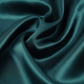 Tissu doublure satin polyester vert canard | pretty mercerie | mercerie en ligne