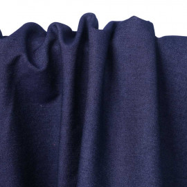 Tissu denim stretch bleu brut à doublure polaire noir | Pretty Mercerie | Mercerie en ligne