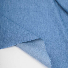 Tissu coton chambray bleu clair | Pretty Mercerie | mercerie en ligne