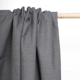 Tissu coton chambray gris clair chiné | Pretty Mercerie | mercerie en ligne