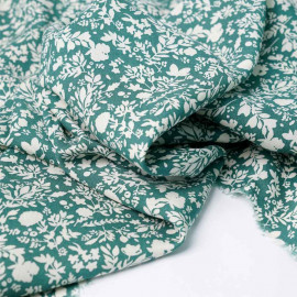 Tissu viscose ivy à motif fleur des champs blanc cassé | Pretty Mercerie | mercerie en ligne