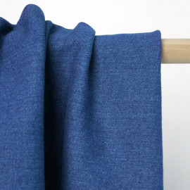 Tissu toile denim stretch bleu marine | pretty Mercerie | mercerie en ligne