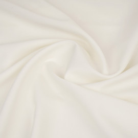 Tissu twill synthétique et modal uni - Blanc