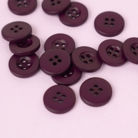 18mm - Bouton quatre trous - violet