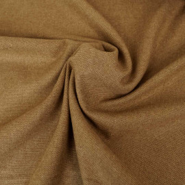 Tissu coton tissé à motif zig zag - Marron