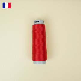 Cône de fil mousse à coudre rouge poppy haute ténacité 1000 m | fabrication française