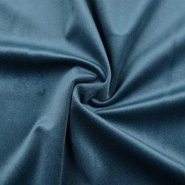 Tissu velours ras - Bleu