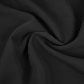 Tissu viscose uni Bergamote effet de peau de pêche - Noir