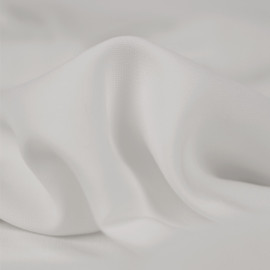 Tissu viscose uni Bergamote effet de peau de pêche - Blanc
