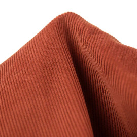 Tissu velours côtelé coton orange rust