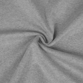 Tissu coton maille jersey gris chiné