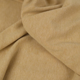 Tissu jersey de coton uni chiné - Jaune foncé