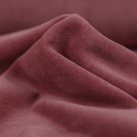 Tissu nicky jersey velours uni - rose foncé