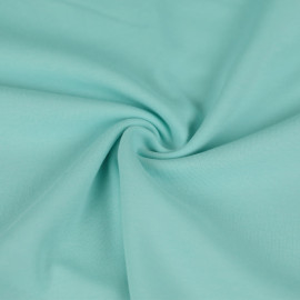 Tissu jersey maille tricoté de coton uni peigné - Bleu Turquoise