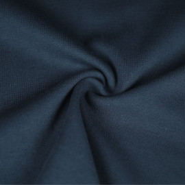 Tissu jersey maille tricoté bord-côte tubulaire - Bleu foncé