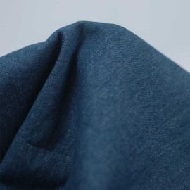 Tissu denim de coton washed 7,05 oz - Bleu foncé