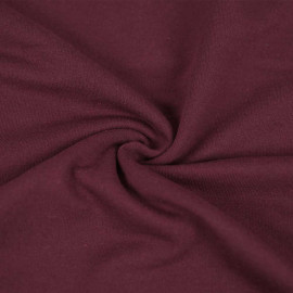 Tissu jersey maille tricoté ( ou bord-côte) bordeaux