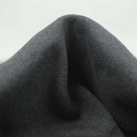 Tissu jersey maille tricoté ( ou bord-côte ) gris anthracite