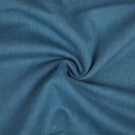 Tissu denim tricoté de coton stretch - Bleu