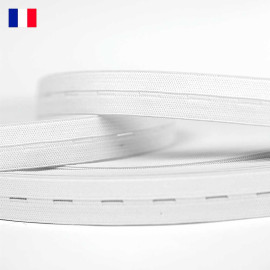 19 mm - Ruban élastique boutonnière blanc
