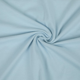 Tissu jersey de coton uni - Bleu clair