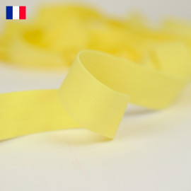 25 mm - Ruban élastique plat tricoté jaune granité