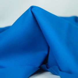 Tissu gabardine lourd twill 200 polycoton uni - bleu vif
