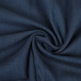 Tissu twill de coton sergé noir et bleu clair