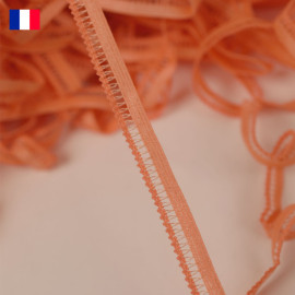 11 mm - Ruban élastique lingerie classique picot - corail