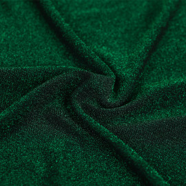 Tissu maille jersey scintillantes - Vert