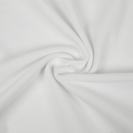 Tissu jersey maille de coton - blanc
