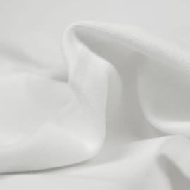 Tissu jersey maille de coton - blanc