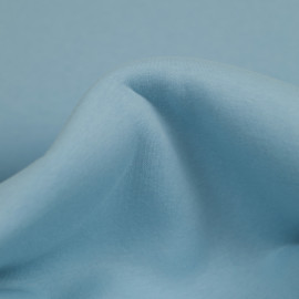 Tissu sweat gratté de coton - uni - Bleu clair