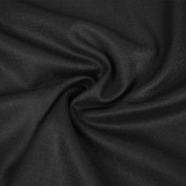 Tissu flanelle de laine Albano sergé noir