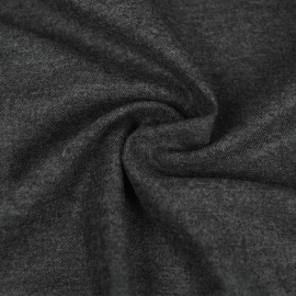 Tissu flanelle de laine Albano sergé gris foncé