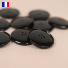 Bouton rond 30 mm noir - Boutons