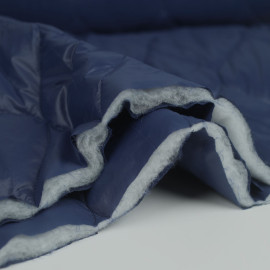 Tissu matelassé doudoune à motif gouttes XL - Bleu foncé