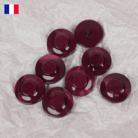 31 mm - Boutons ronds à queue en Galalithe - beaujolais