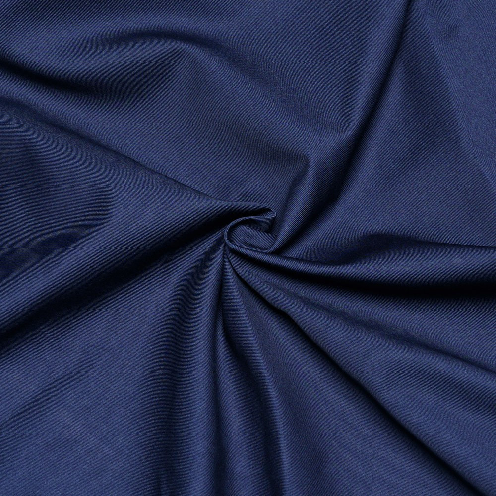 Tissu gabardine poly-coton bleu x 10cm  Pretty Mercerie -Mercerie en ligne 